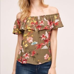 Anthropologie/Maeve off the shoulder blouse